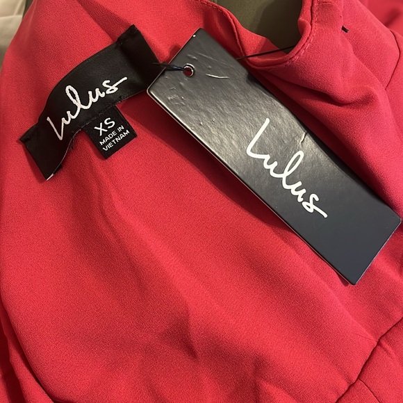 NEW Lulus Manhattan Moment Berry Pink Ruffled Midi Wrap Dress Size XS - Picture 6 of 7